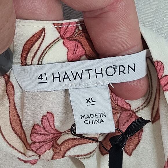 41 Hawthorne Stitch Fix women's tank floral NWT Sz XL Vacation career office - Picture 8 of 8